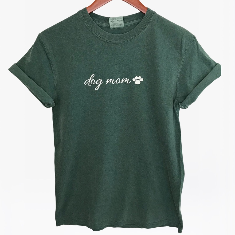 Dog Mom Unisex Adult 100% Cotton Crewneck T-Shirts - Various. - Picture 8 of 15